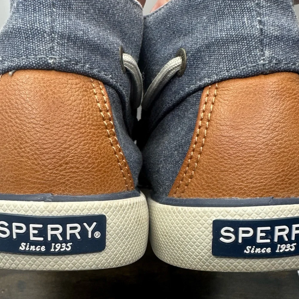 Sperry Denim Blue Pier Crest Ankle Boat Shoes - Size 7